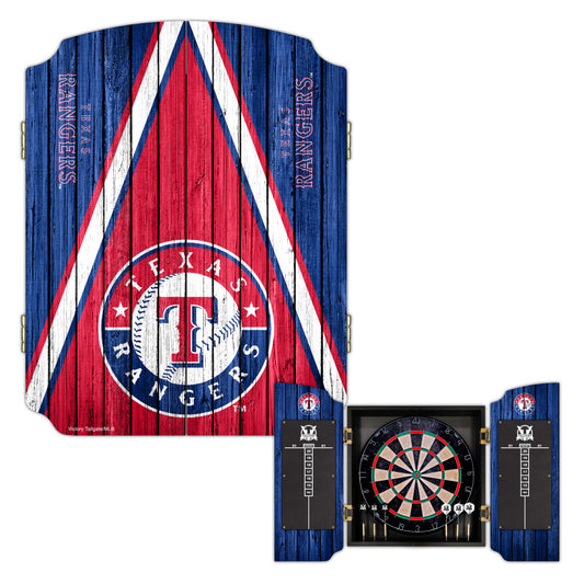Texas Rangers | Bristle Dartboard Cabinet Set_Victory Tailgate_1
