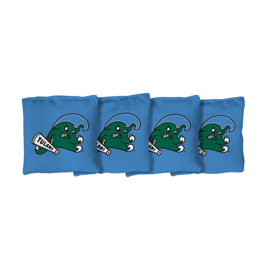 Tulane University Green Wave | Blue Corn Filled Cornhole Bags_Victory Tailgate_1