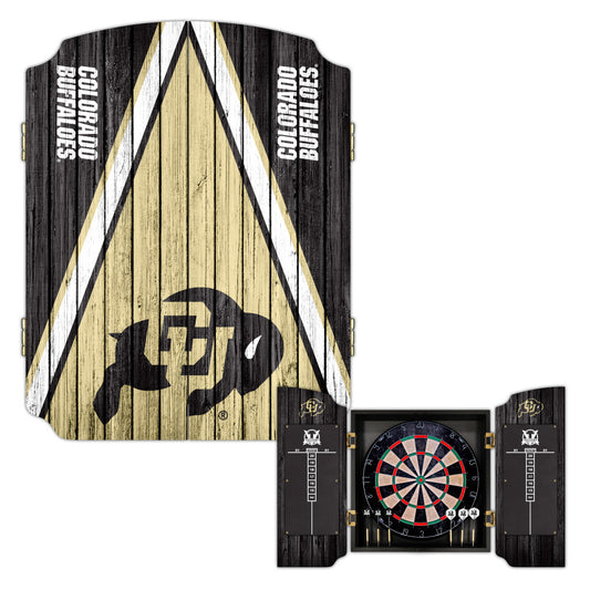 University of Colorado Buffaloes | Bristle Dartboard Cabinet Set_Victory Tailgate_1