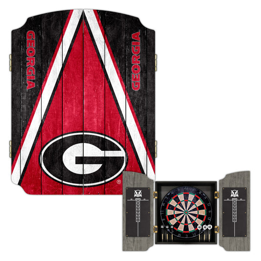 University of Georgia Bulldogs | Bristle Dartboard Cabinet Set_Victory Tailgate_1