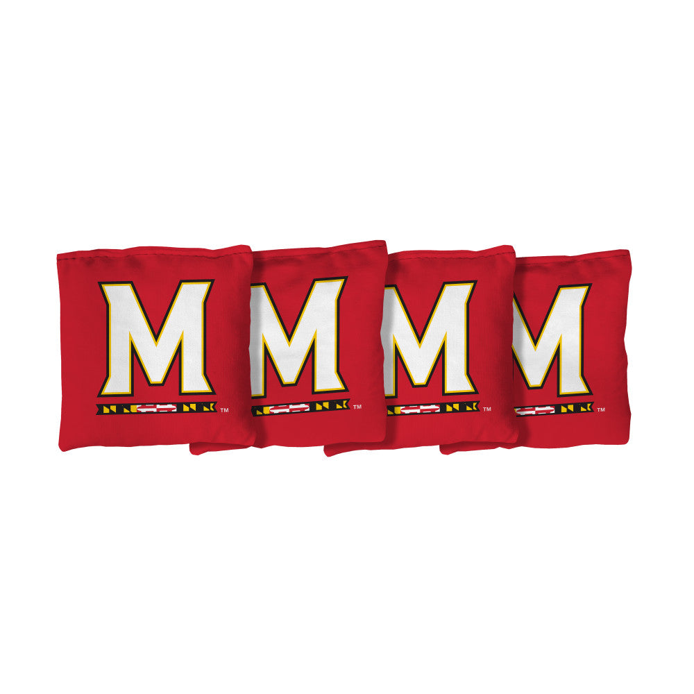 University of Maryland Terrapins | Red Corn Filled Cornhole Bags_Victory Tailgate_1