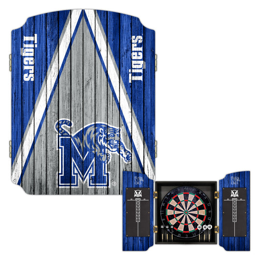 University of Memphis Tigers | Bristle Dartboard Cabinet Set_Victory Tailgate_1