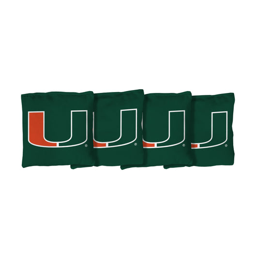 University of Miami Hurricanes | Green Corn Filled Cornhole Bags_Victory Tailgate_1