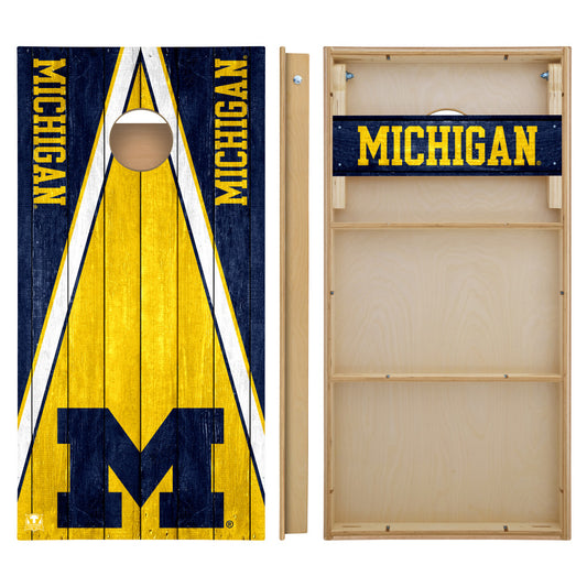 OFFICIALLY LICENSED - Bring your game day experience one step closer to your favorite team with this University of Michigan Wolverines 2x4 Tournament Cornhole from Victory Tailgate_2