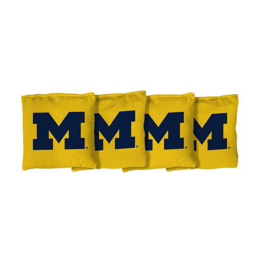 University of Michigan Wolverines | Yellow Corn Filled Cornhole Bags_Victory Tailgate_1