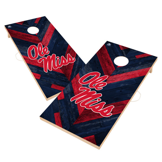 University of Mississippi Rebels | 2x4 Solid Wood Cornhole_Victory Tailgate_1