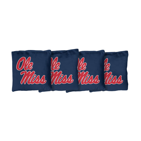 University of Mississippi Rebels | Blue Corn Filled Cornhole Bags_Victory Tailgate_1