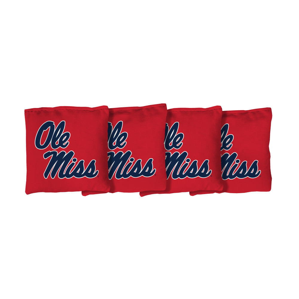 University of Mississippi Rebels | Red Corn Filled Cornhole Bags_Victory Tailgate_1