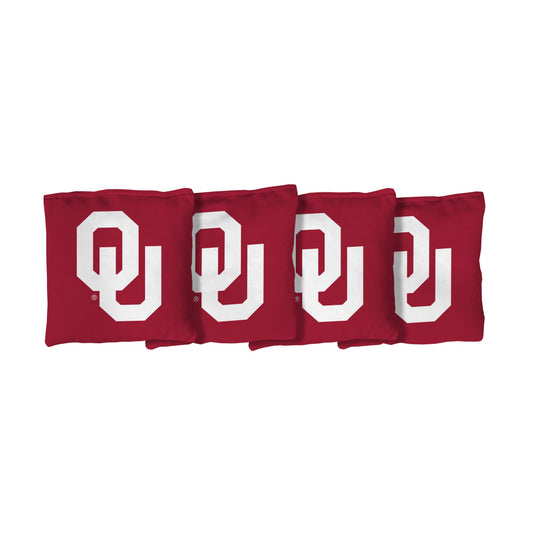 University of Oklahoma Sooners | Crimson Corn Filled Cornhole Bags_Victory Tailgate_1