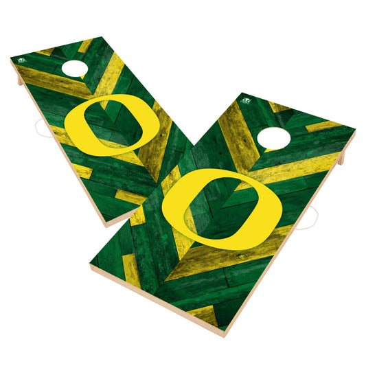 University of Oregon Ducks | 2x4 Solid Wood Cornhole_Victory Tailgate_1