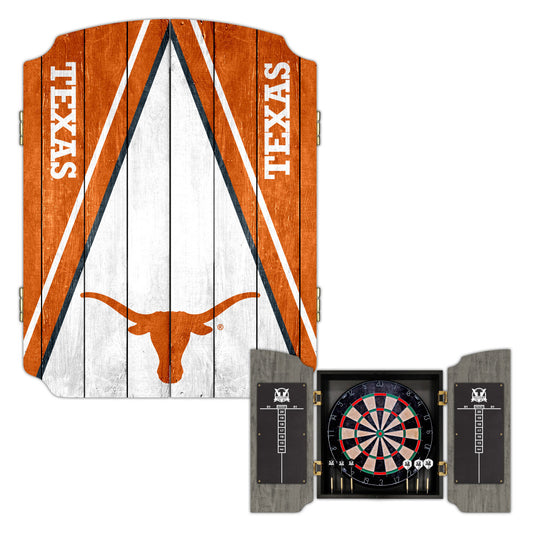 University of Texas Longhorns | Bristle Dartboard Cabinet Set_Victory Tailgate_1