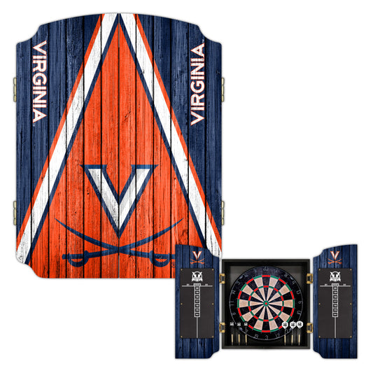 University of Virginia Cavaliers | Bristle Dartboard Cabinet Set_Victory Tailgate_1