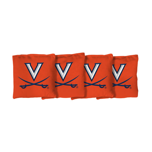 University of Virginia Cavaliers | Orange Corn Filled Cornhole Bags_Victory Tailgate_1