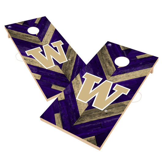 University of Washington Huskies | 2x4 Solid Wood Cornhole_Victory Tailgate_1