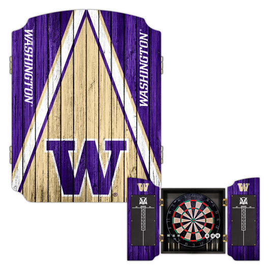 University of Washington Huskies | Bristle Dartboard Cabinet Set_Victory Tailgate_1