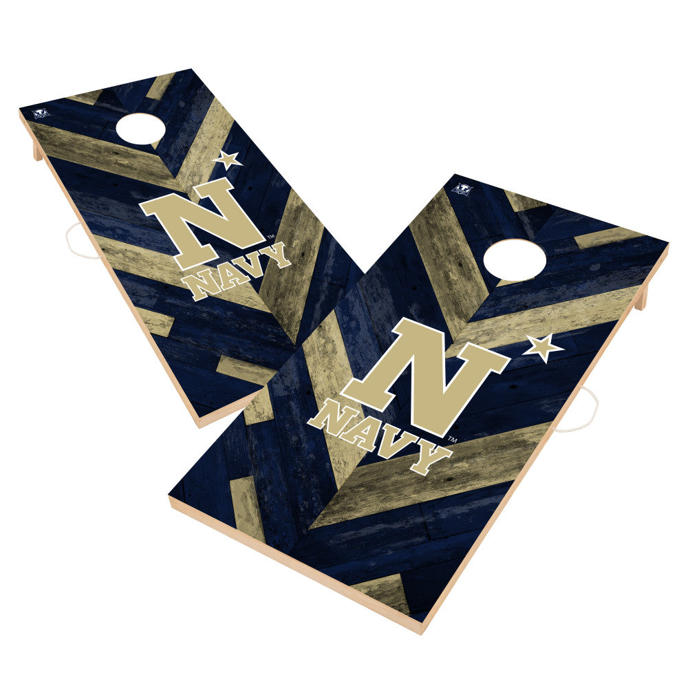 U.S. Naval Academy Midshipmen | 2x4 Solid Wood Cornhole_Victory Tailgate_1