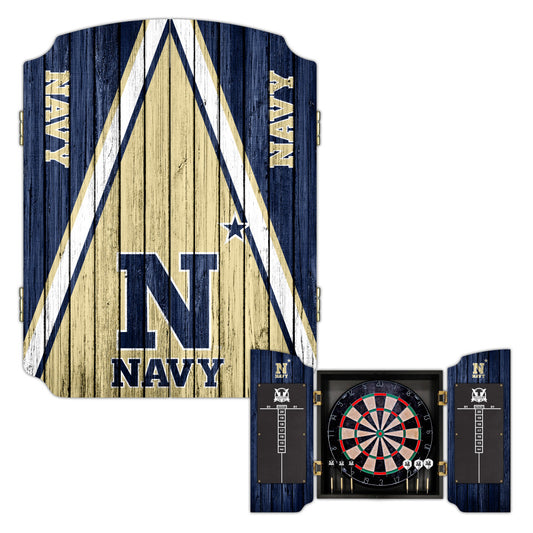 U.S. Naval Academy Midshipmen | Bristle Dartboard Cabinet Set_Victory Tailgate_1