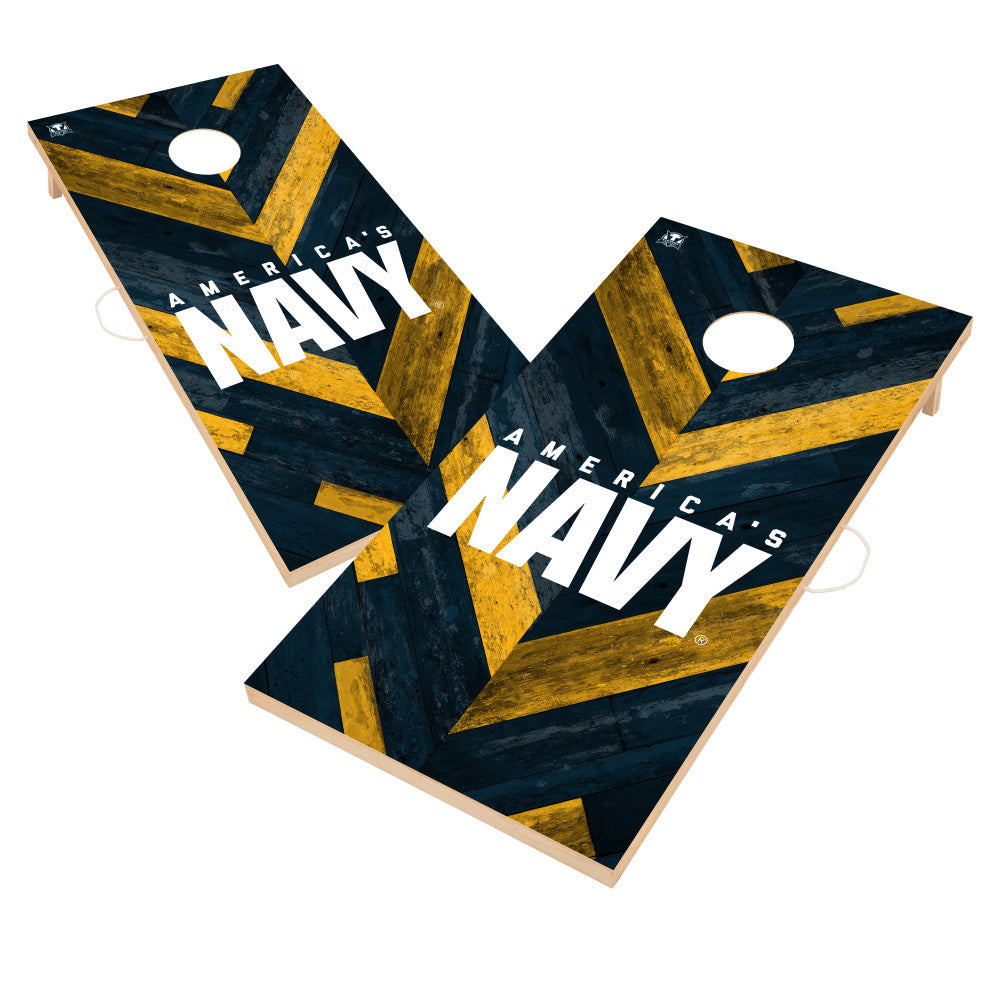 US Navy | 2x4 Solid Wood Cornhole_Victory Tailgate_1