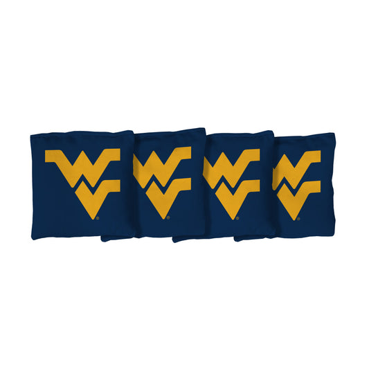 West Virginia University Mountaineers | Navy Corn Filled Cornhole Bags_Victory Tailgate_1
