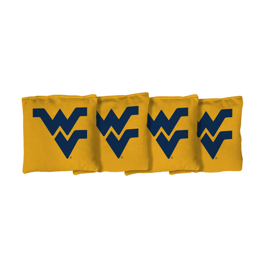 West Virginia University Mountaineers | Yellow Corn Filled Cornhole Bags_Victory Tailgate_1