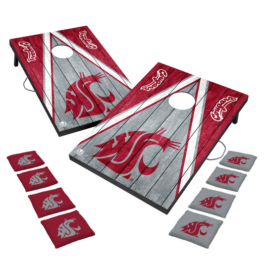 LIGHTWEIGHT BAGS - Includes eight 5.5" x 5.5” 12.5oz bags printed with matching team logo and filled with weather-resistant pellet filler, making them a breeze to clean._3